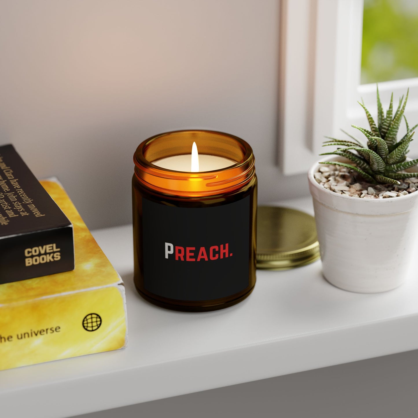 PREACH. Scented Candles, Coconut Apricot Wax (4oz, 9oz)