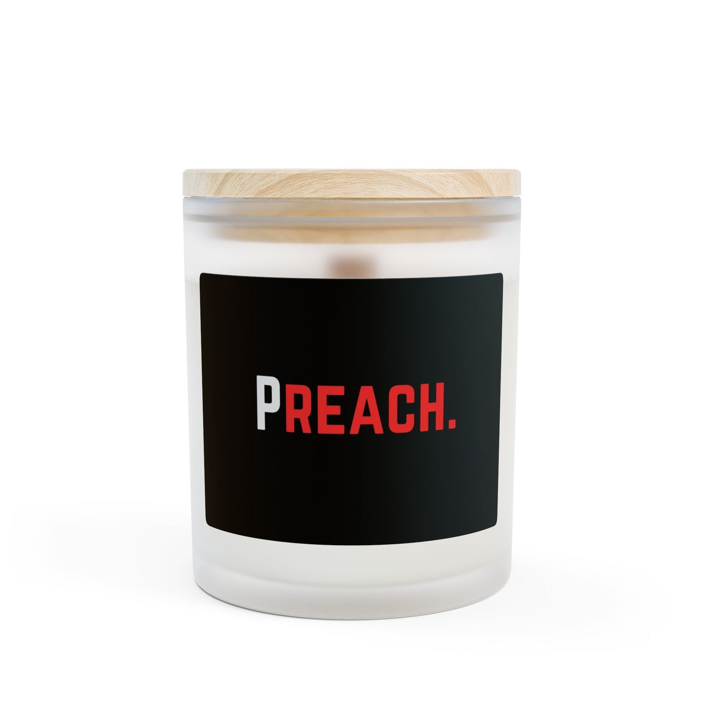 PREACH. Frosted Glass Candle