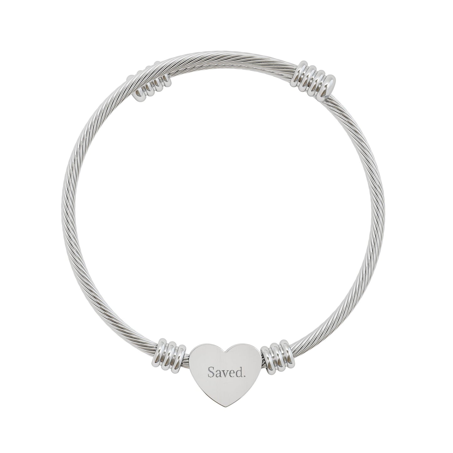 Saved. Heart Cuff Bracelet