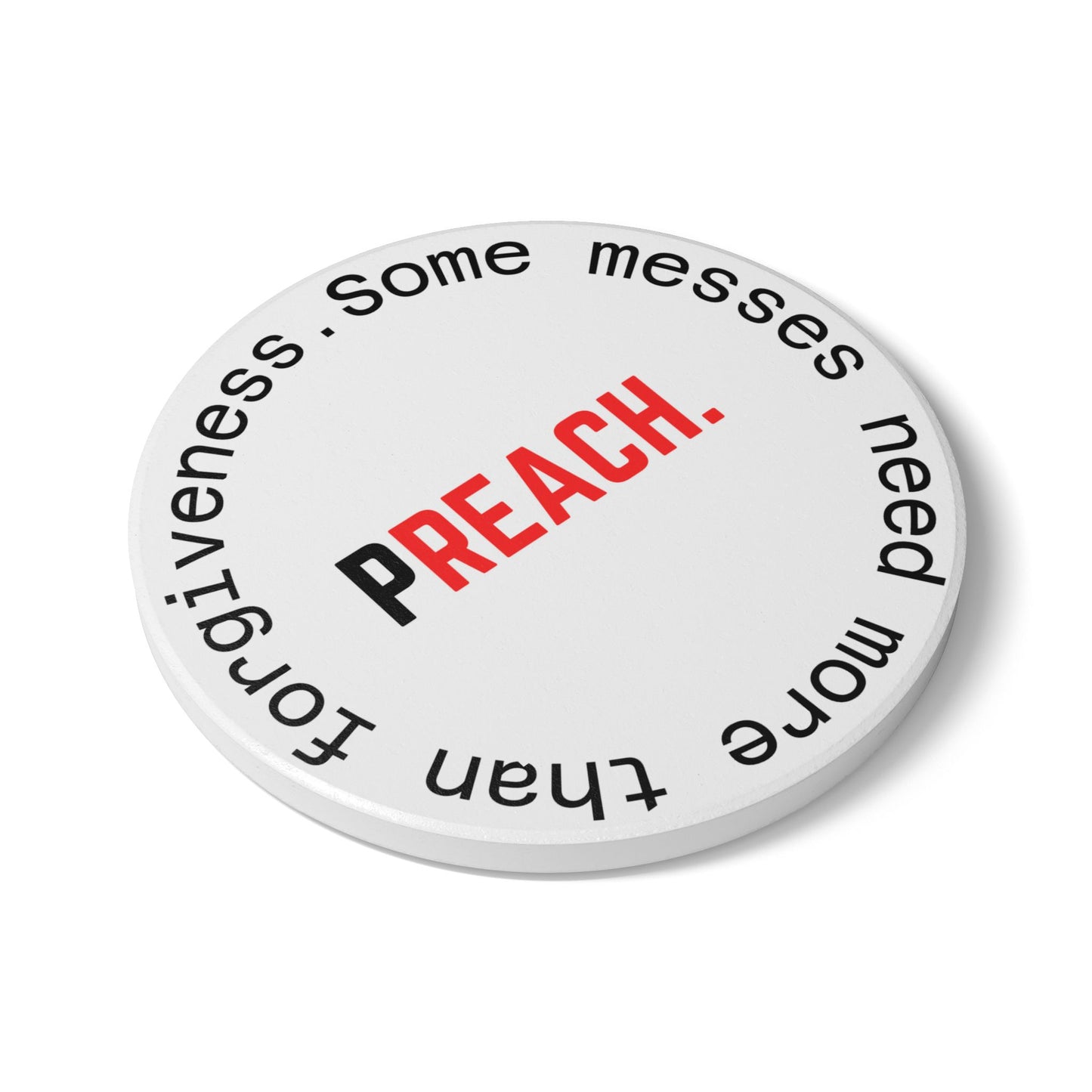 PREACH. Ceramic Coaster