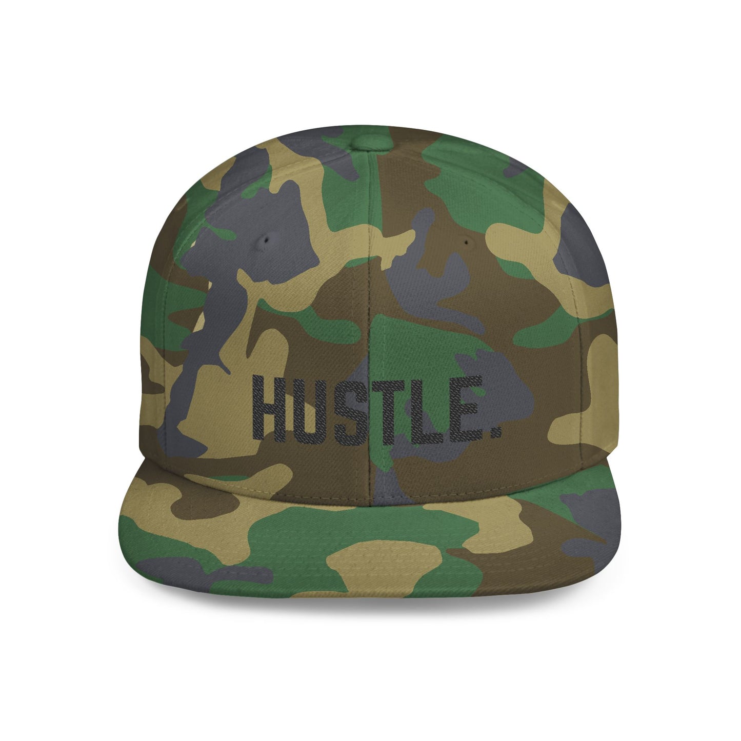 Hustle Flat Bill Snapback Hat