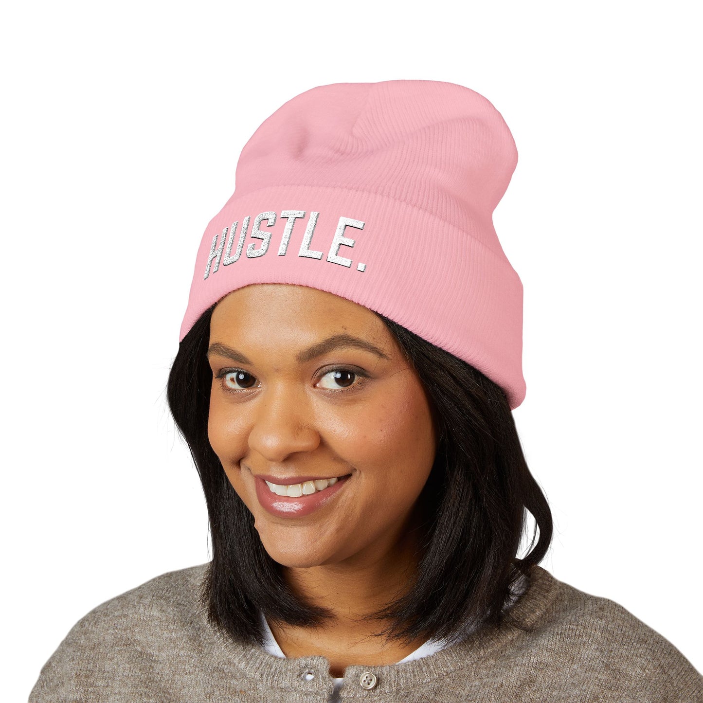 HUSTLE.  Embroidered Beanie