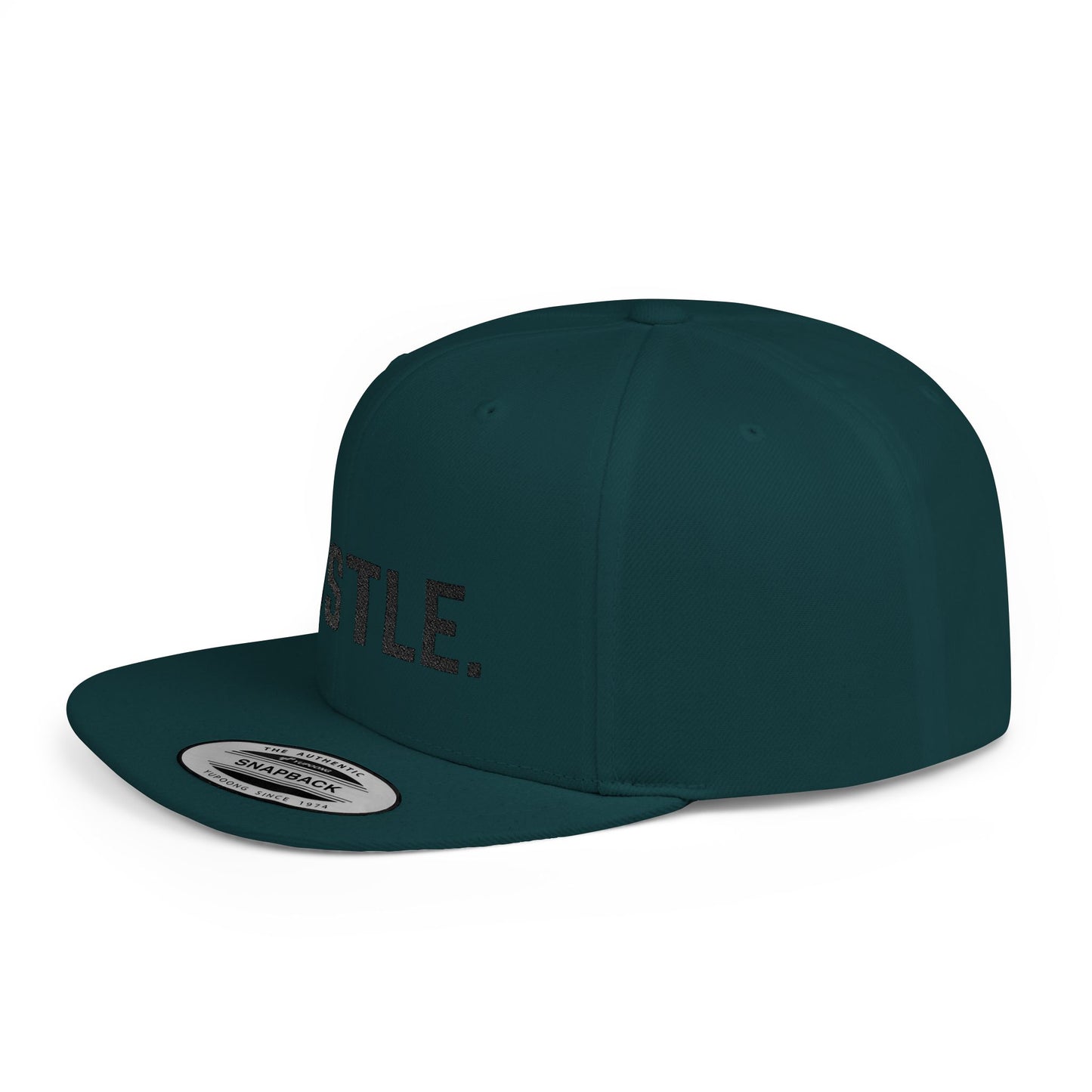 Hustle Flat Bill Snapback Hat