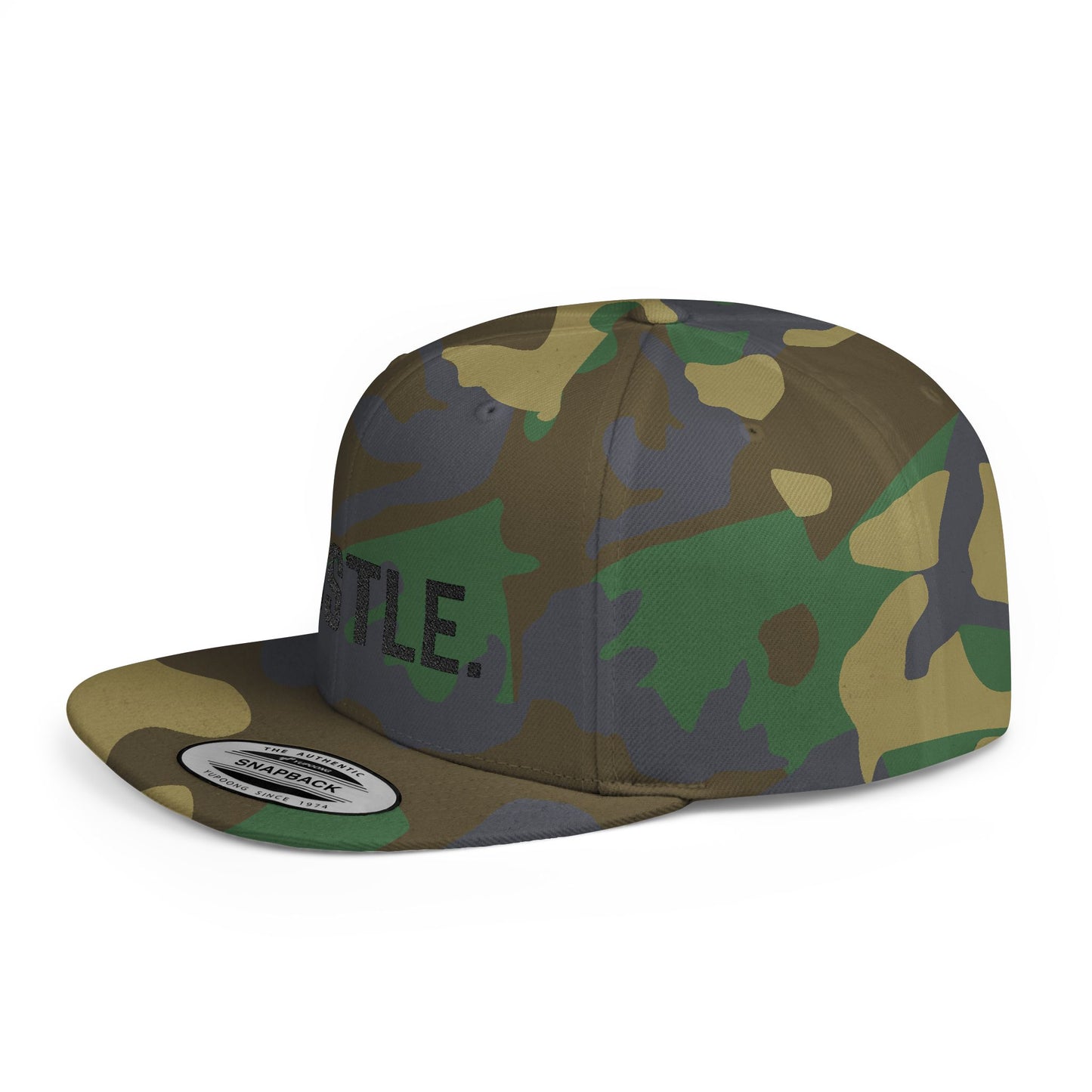 Hustle Flat Bill Snapback Hat