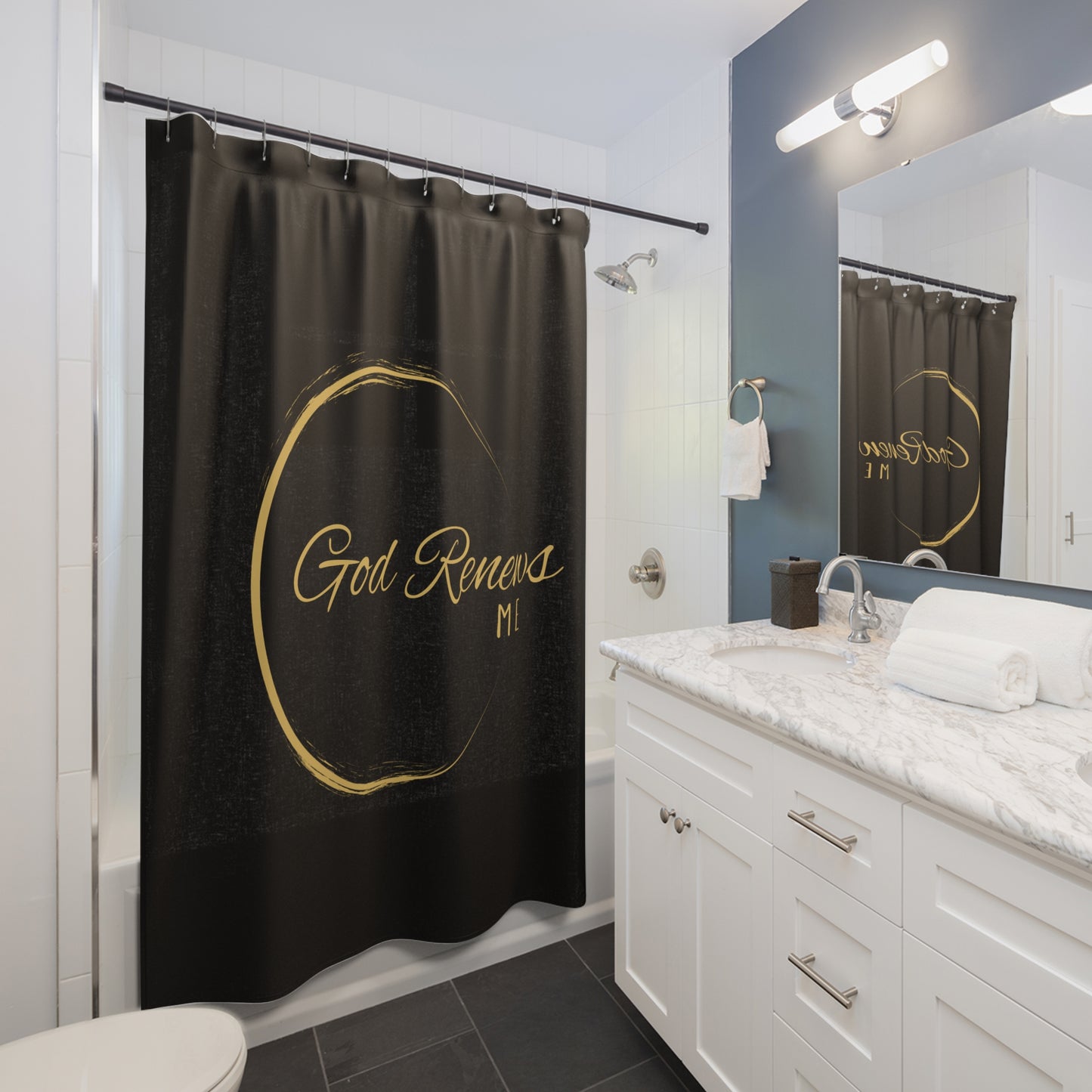 God Renews Me Shower Curtain