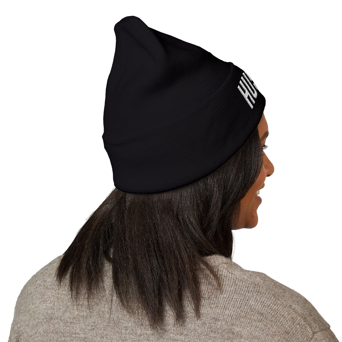 HUSTLE.  Embroidered Beanie
