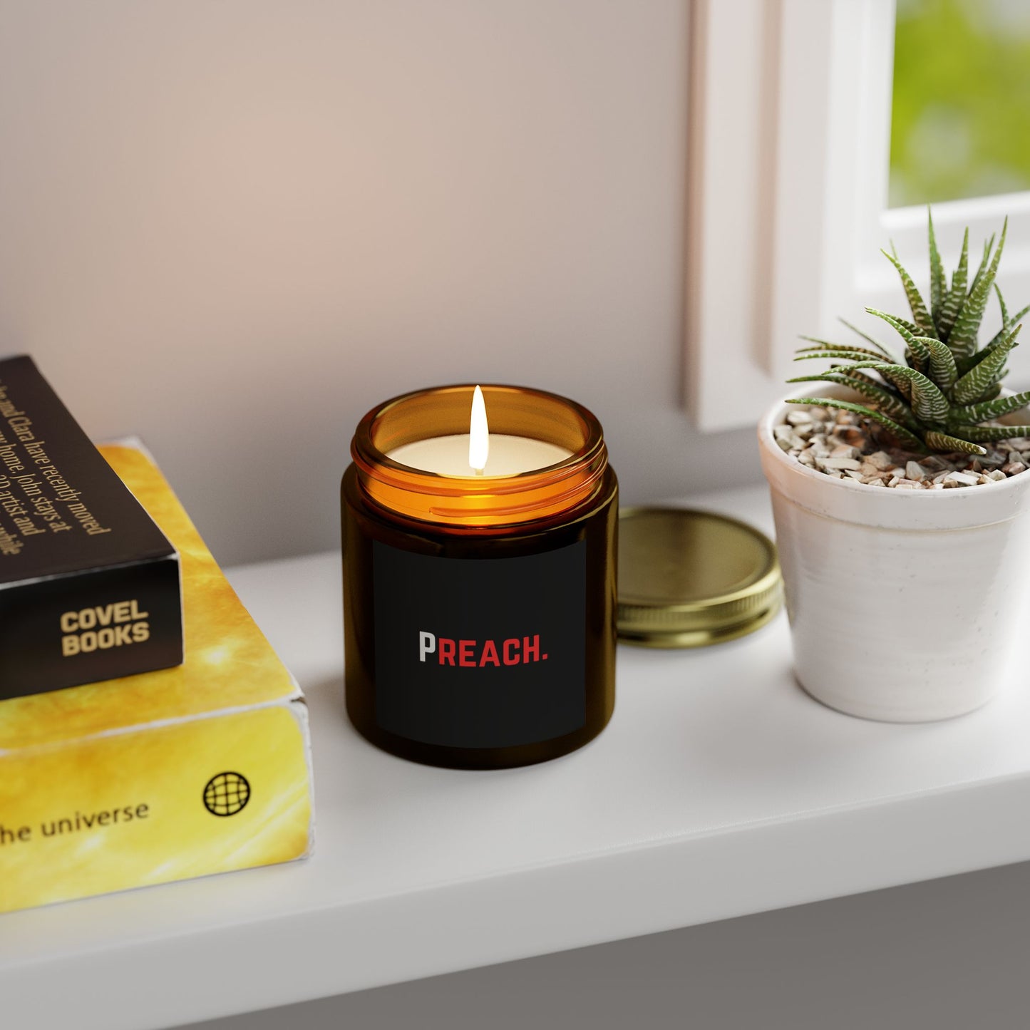PREACH. Scented Candles, Coconut Apricot Wax (4oz, 9oz)