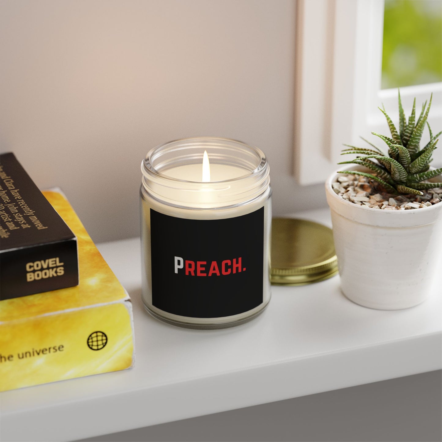 PREACH. Scented Candles, Coconut Apricot Wax (4oz, 9oz)