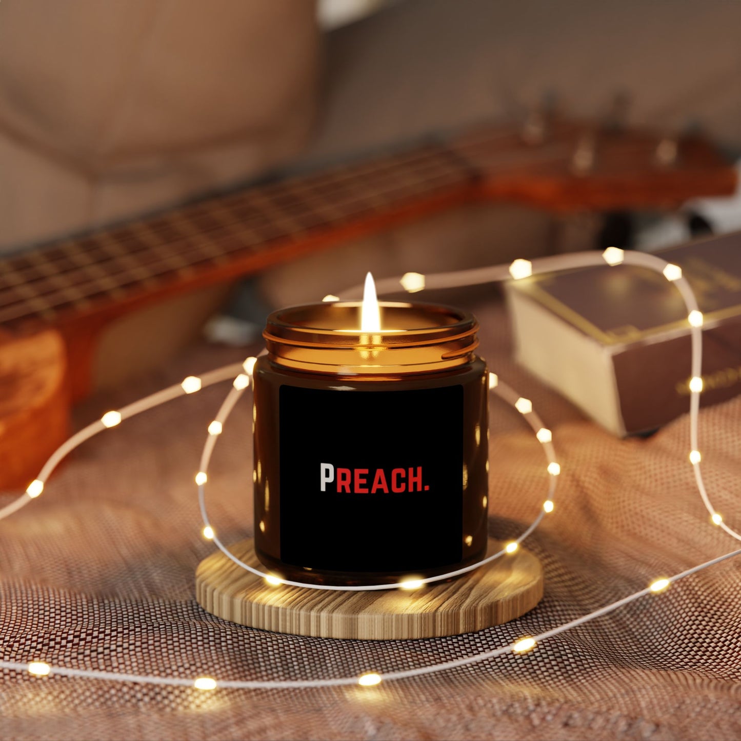 PREACH. Scented Soy Candle in Amber Jar