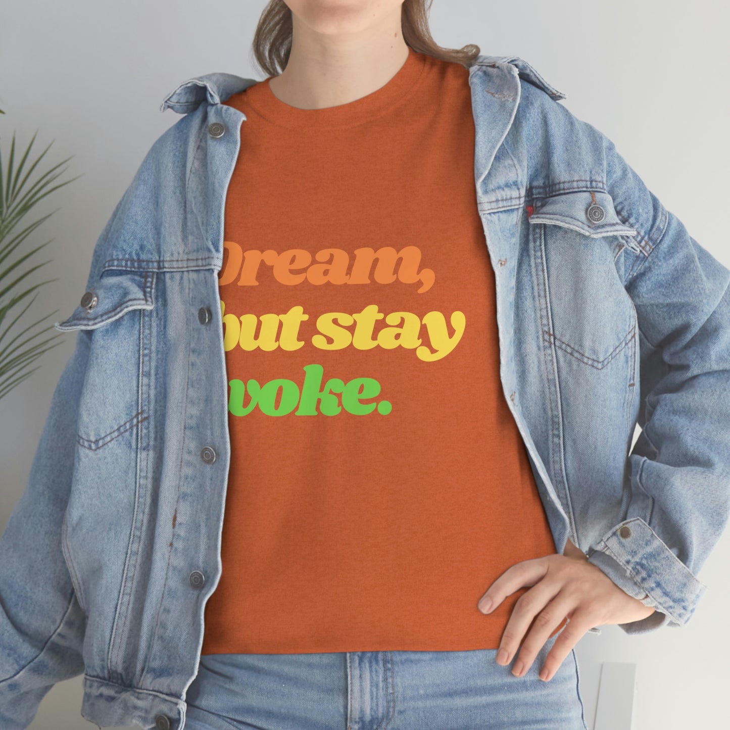 Dream, but stay woke. T-Shirt