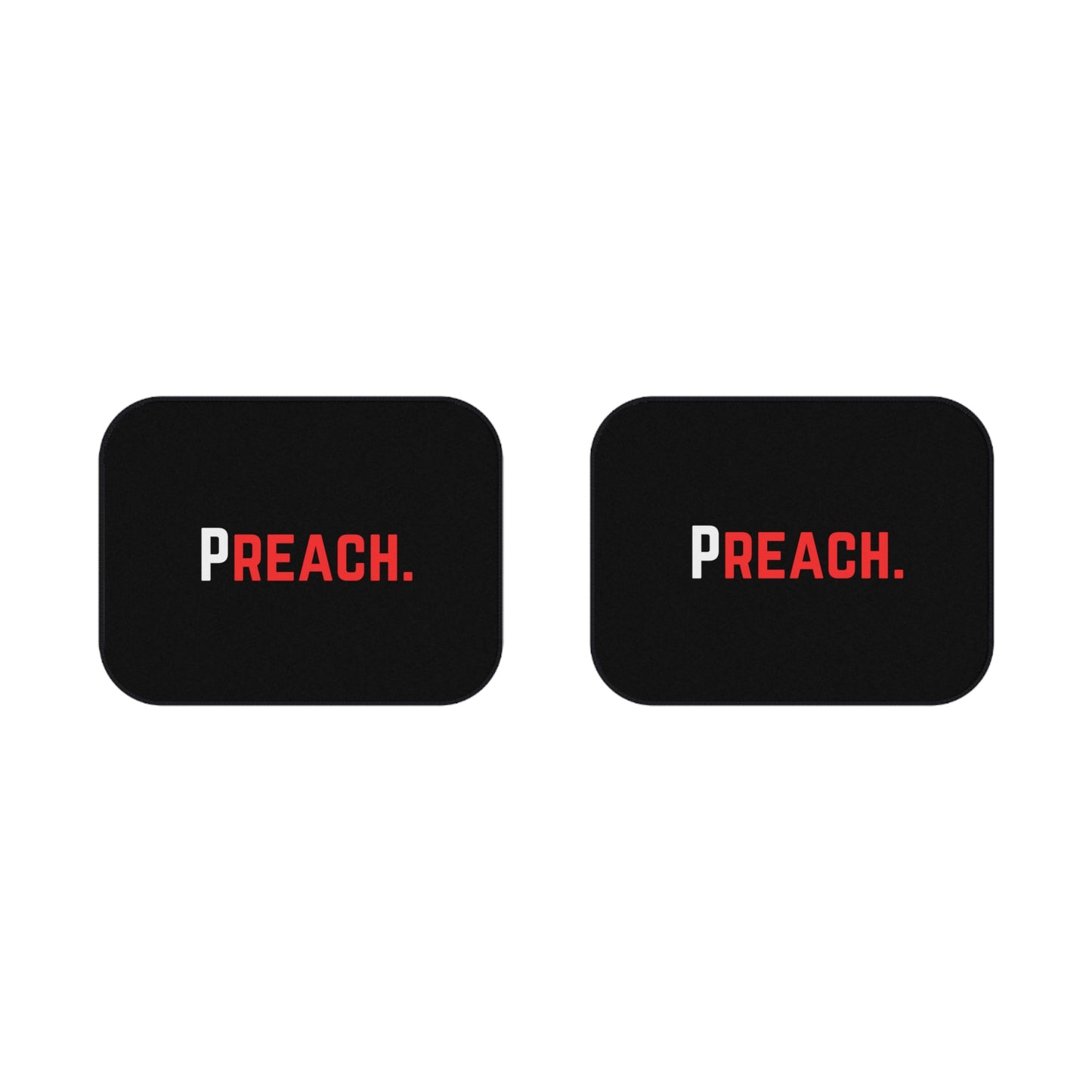 PREACH. Car Mat - Black Rear Floor Mat Set (2-Piece)