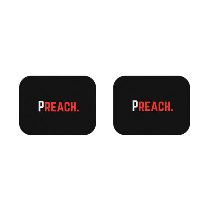 PREACH. Car Mat - Black Rear Floor Mat Set (2-Piece)