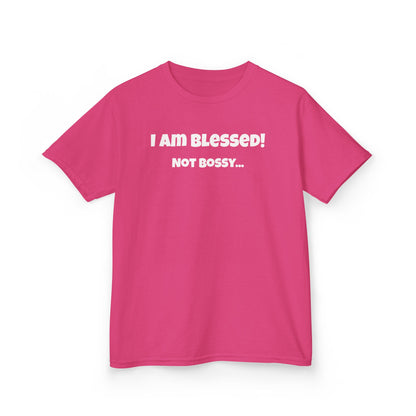 Blessed Not Bossy Kids Tee Shirt