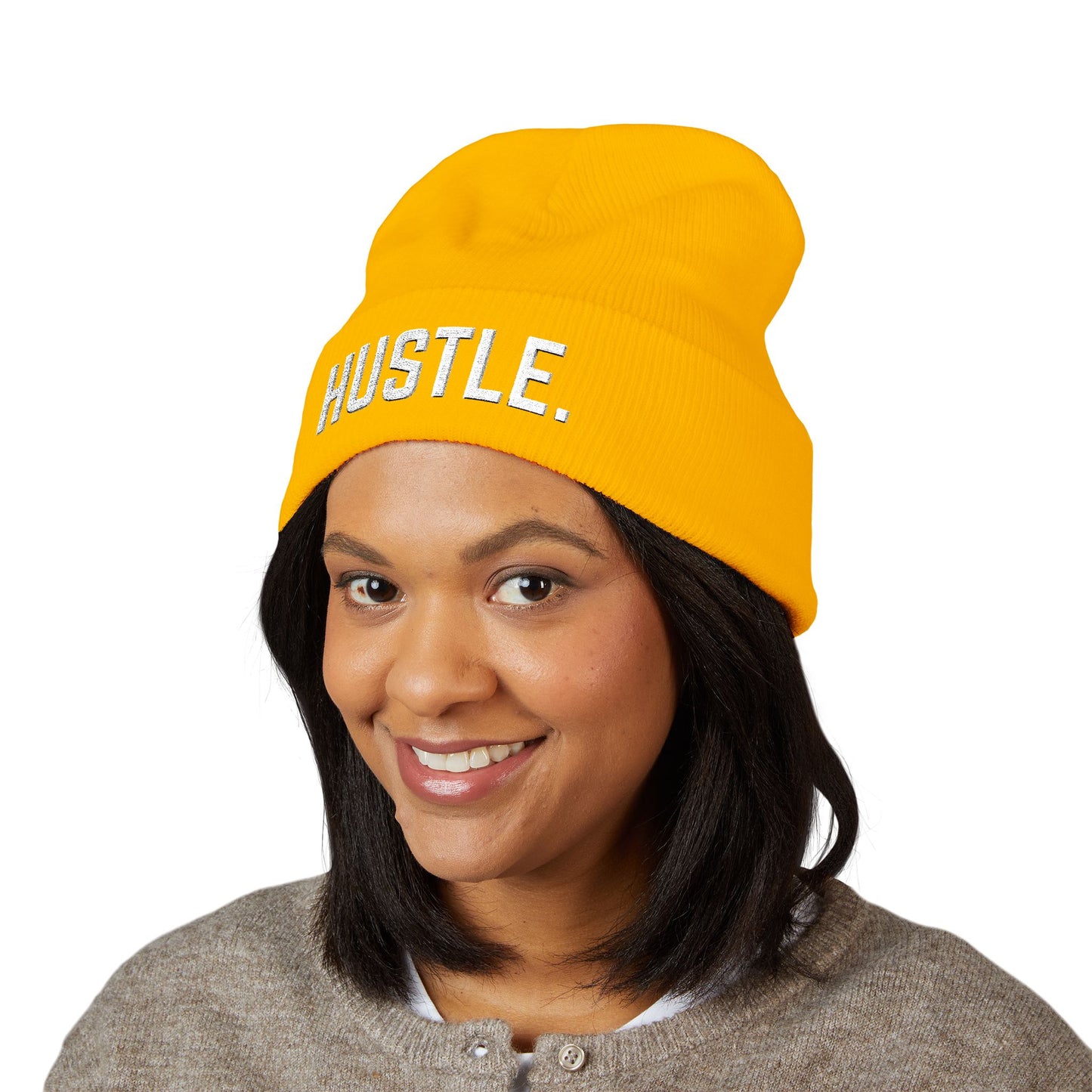 HUSTLE.  Embroidered Beanie