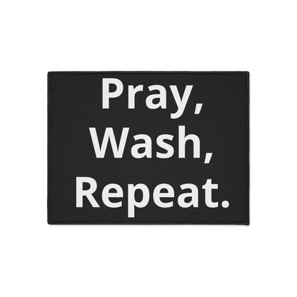 Pray, Wash, Repeat. Bathroom Mat
