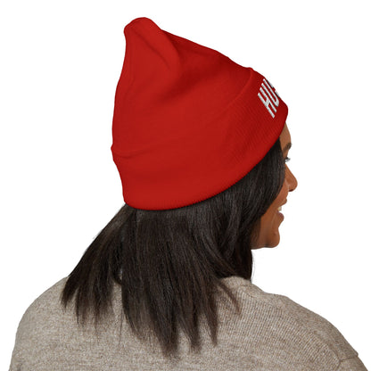 HUSTLE.  Embroidered Beanie