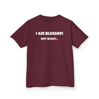 Blessed Not Bossy Kids Tee Shirt