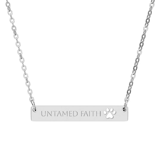 Engraved Cutout Paw Untamed Faith Necklace