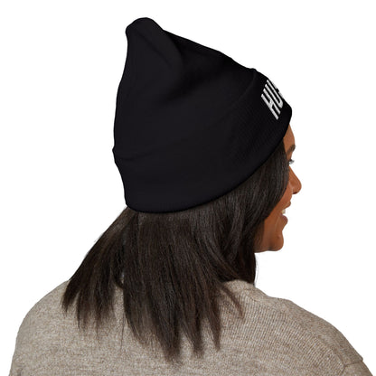 HUSTLE.  Embroidered Beanie