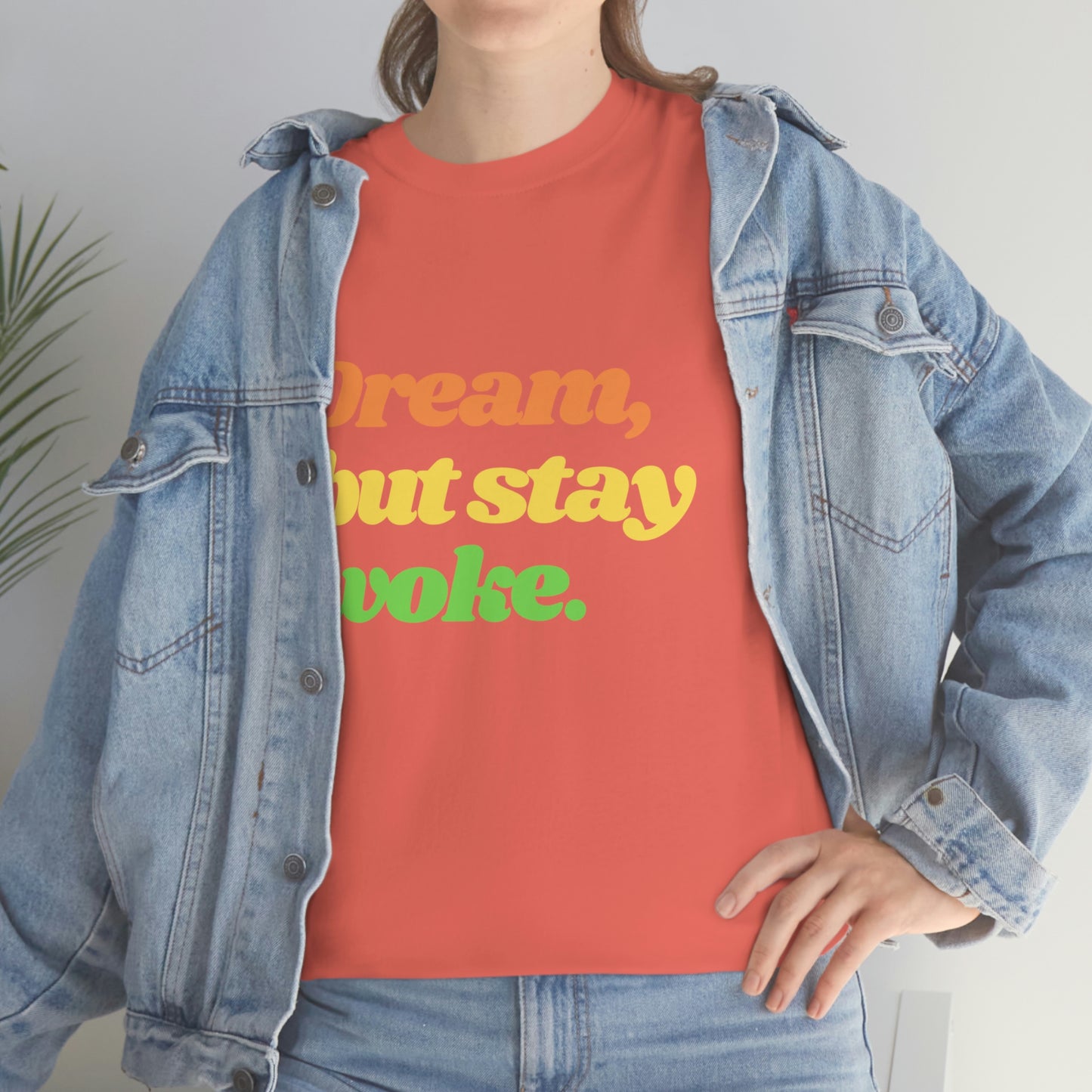 Dream, but stay woke. T-Shirt
