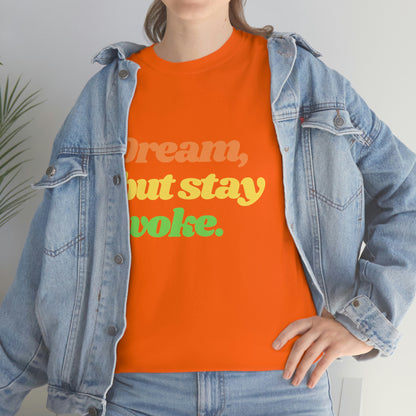 Dream, but stay woke. T-Shirt
